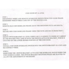 instruction card 16-9907