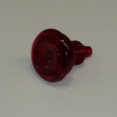 Cabinet Flipper Button - Clear Red