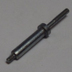 Metal bumper post has 8-32 bottom and 6-32 top thread