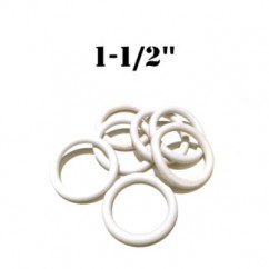 Premium 1-1/2" White Rubber Ring