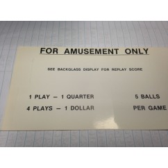 pricing card pinball