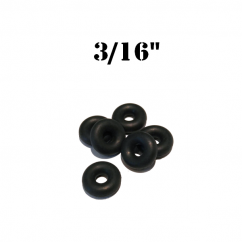 3/16" Black Bumper Post Rings Premium