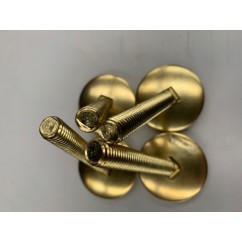 Standard pinball machine leg leveler with a 3" shaft set of 4 BRASS