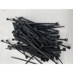 4" Nylon Cable Zip Tie - BLACK  pack of 100 