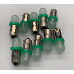 PSPA 44 / 47 FROSTED LED GREEN pack of ten 