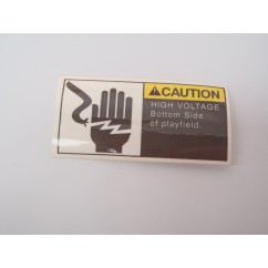 label caution hi-vlt(btm arch)