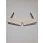 PAIR of Flipper Bats Modern Type Plastic/Stainless Steel (WHITE)